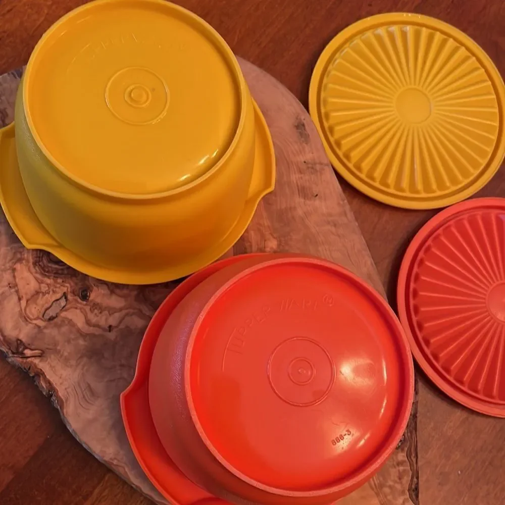 Pair of Tupperware 20oz. Servalier Bowls with Lids